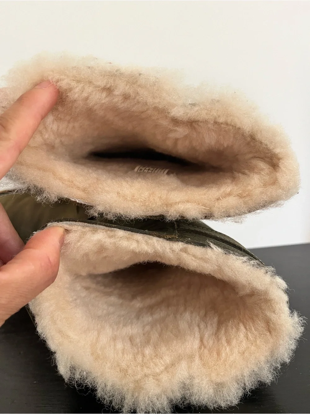 UGG Authentic Sheepskin Leather Boots Olive Green Women’s US 7